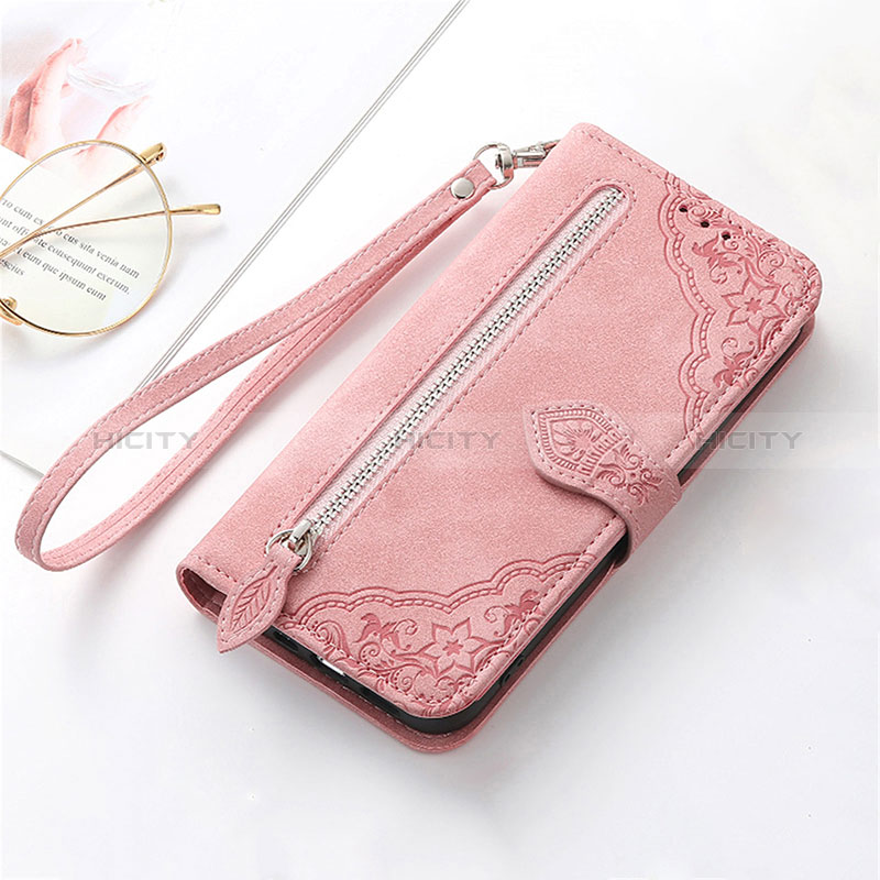 Custodia Portafoglio In Pelle Cover con Supporto S09D per Huawei Nova Y90 Rosa