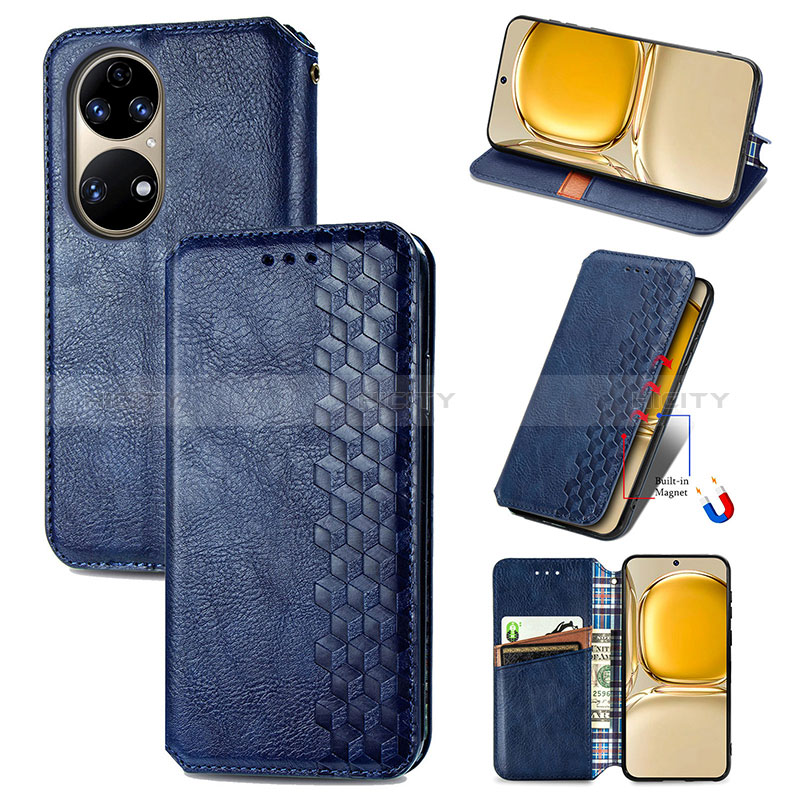 Custodia Portafoglio In Pelle Cover con Supporto S09D per Huawei P50 Pro