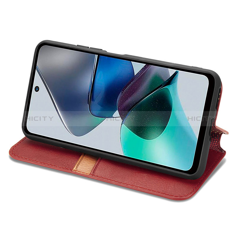 Custodia Portafoglio In Pelle Cover con Supporto S09D per Motorola Moto G13