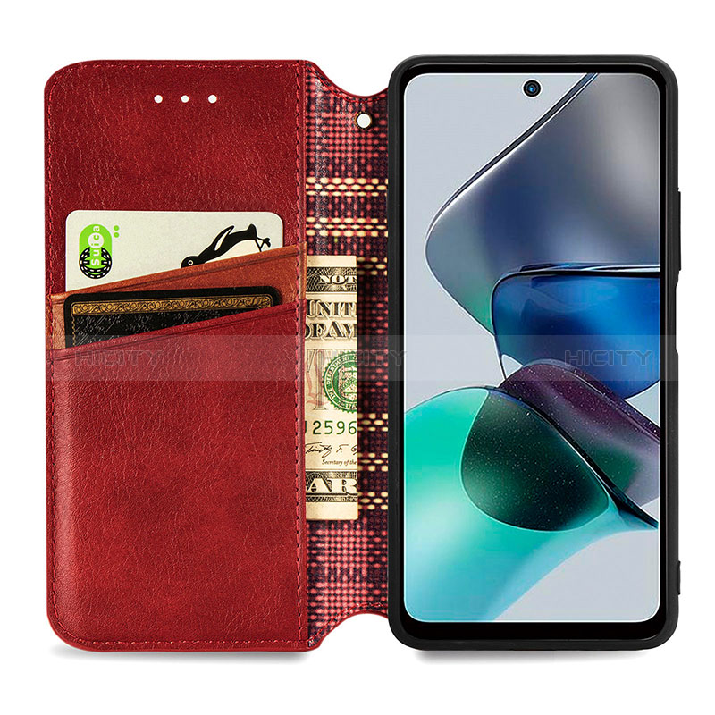 Custodia Portafoglio In Pelle Cover con Supporto S09D per Motorola Moto G13