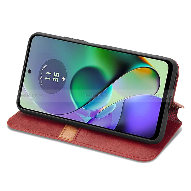 Custodia Portafoglio In Pelle Cover con Supporto S09D per Motorola Moto G54 5G