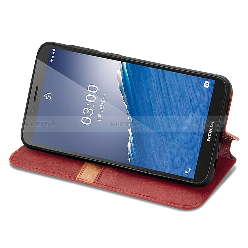 Custodia Portafoglio In Pelle Cover con Supporto S09D per Nokia C3