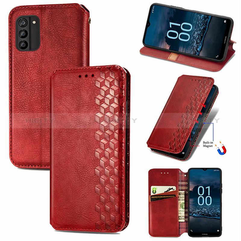 Custodia Portafoglio In Pelle Cover con Supporto S09D per Nokia G100