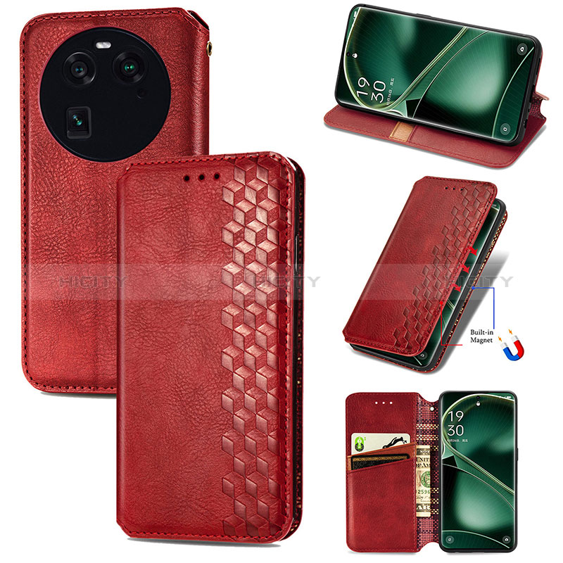 Custodia Portafoglio In Pelle Cover con Supporto S09D per Oppo Find X6 5G