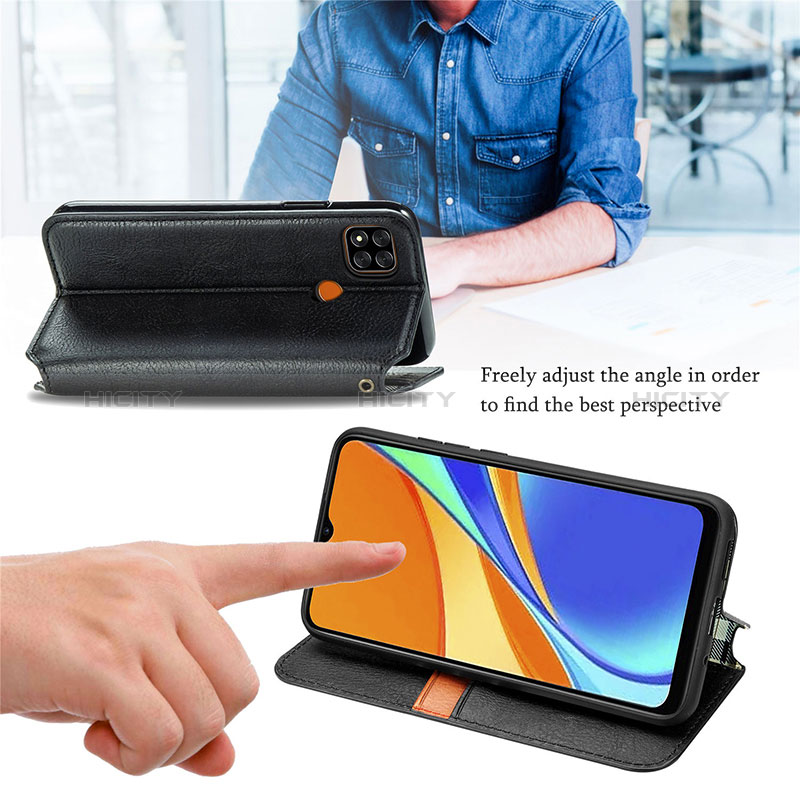 Custodia Portafoglio In Pelle Cover con Supporto S09D per Xiaomi Redmi 9 Activ