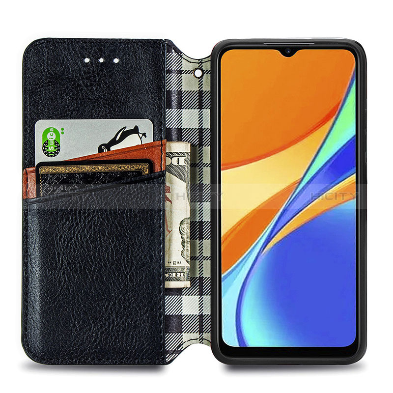 Custodia Portafoglio In Pelle Cover con Supporto S09D per Xiaomi Redmi 9 Activ