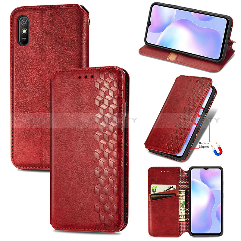 Custodia Portafoglio In Pelle Cover con Supporto S09D per Xiaomi Redmi 9AT