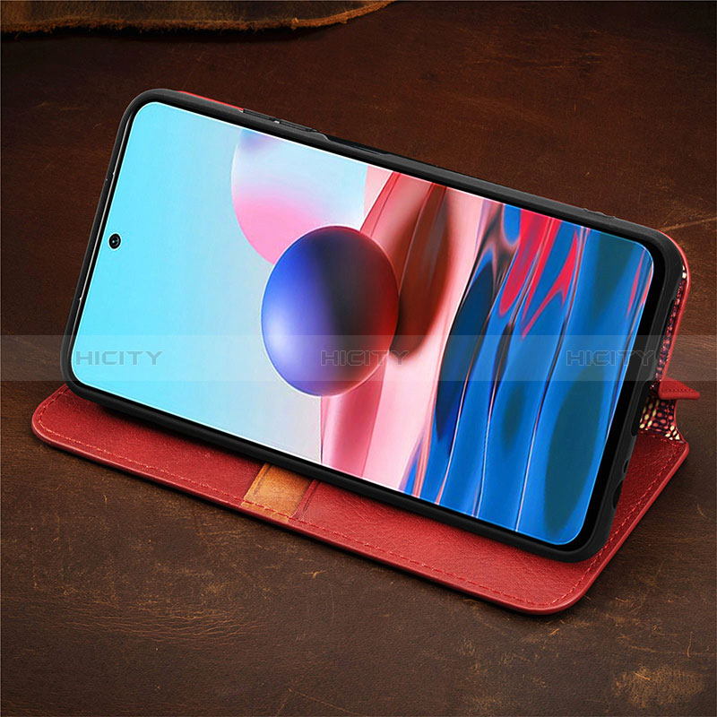 Custodia Portafoglio In Pelle Cover con Supporto S09D per Xiaomi Redmi Note 10 4G