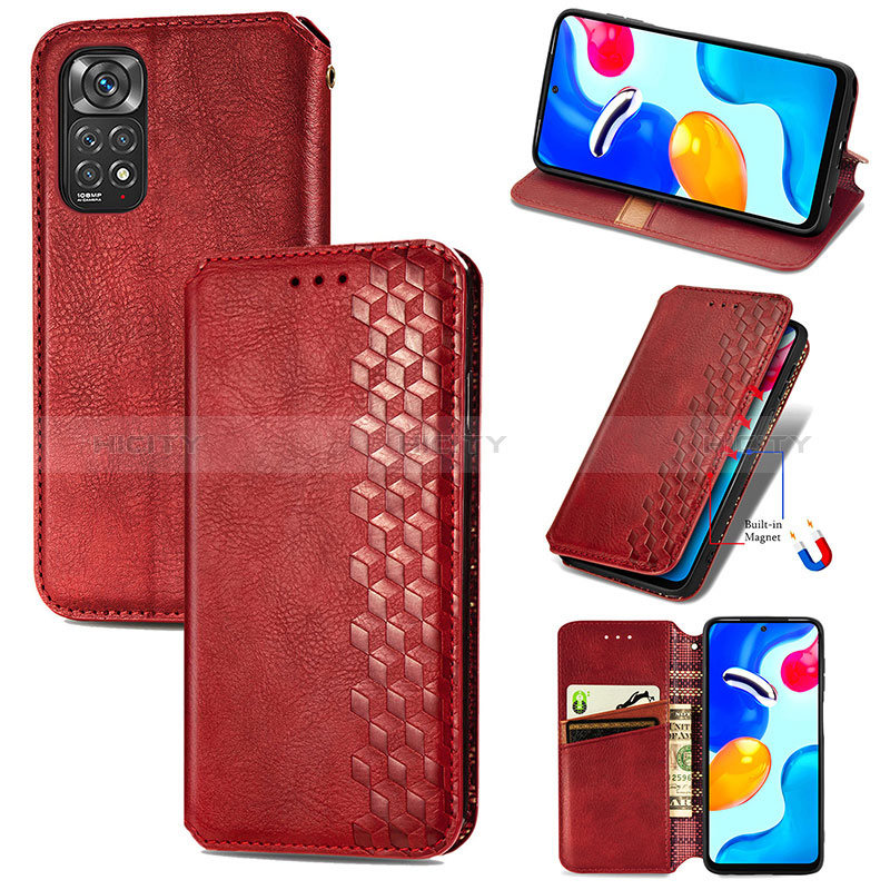 Custodia Portafoglio In Pelle Cover con Supporto S09D per Xiaomi Redmi Note 11 4G (2022)