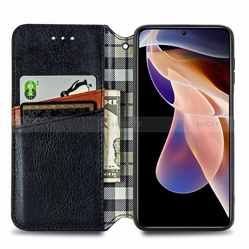 Custodia Portafoglio In Pelle Cover con Supporto S09D per Xiaomi Redmi Note 11 Pro+ Plus 5G