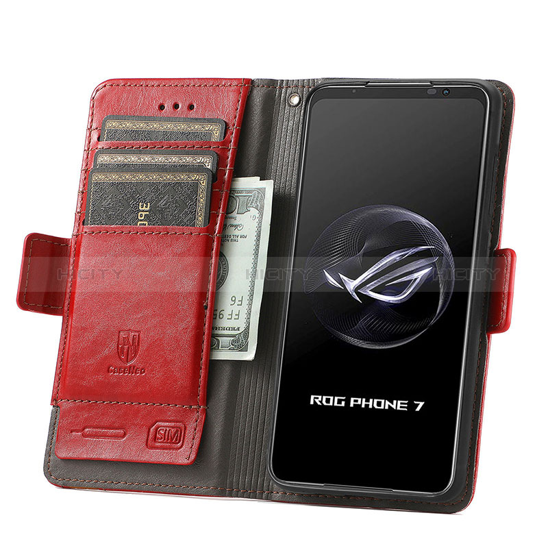 Custodia Portafoglio In Pelle Cover con Supporto S10D per Asus ROG Phone 7