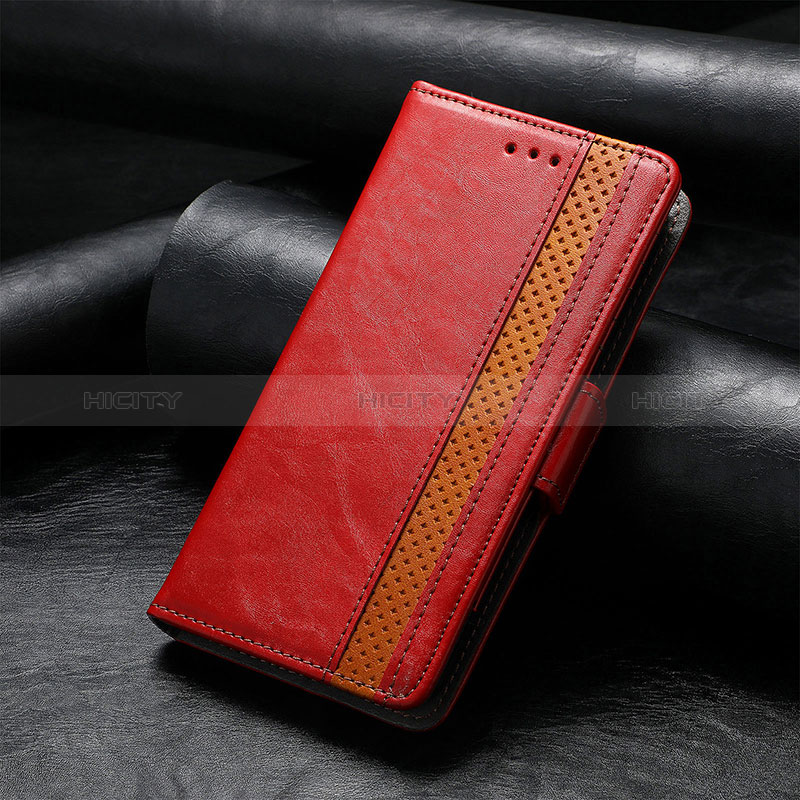 Custodia Portafoglio In Pelle Cover con Supporto S10D per Asus ROG Phone 7 Pro Rosso