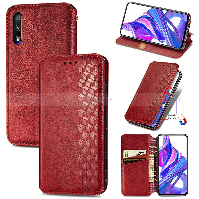 Custodia Portafoglio In Pelle Cover con Supporto S10D per Huawei Honor 9X