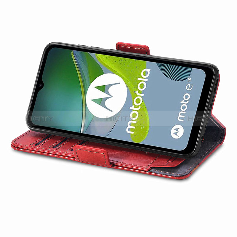 Custodia Portafoglio In Pelle Cover con Supporto S10D per Motorola Moto E13