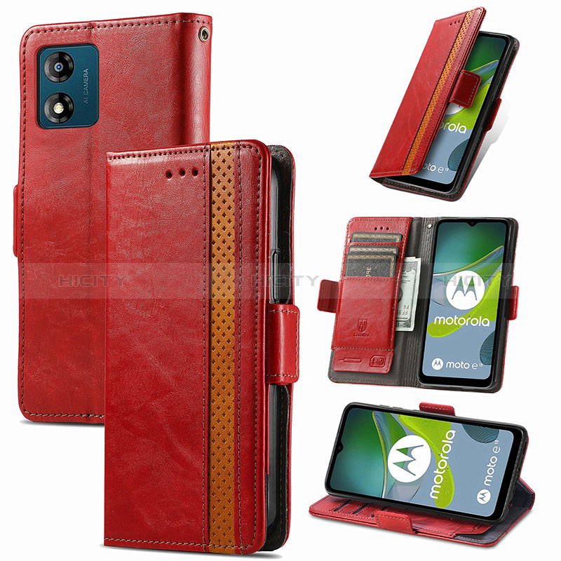 Custodia Portafoglio In Pelle Cover con Supporto S10D per Motorola Moto E13