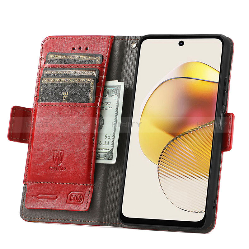 Custodia Portafoglio In Pelle Cover con Supporto S10D per Motorola Moto G73 5G