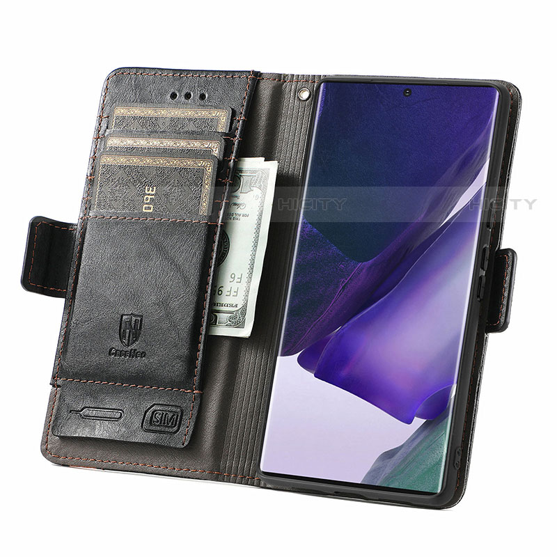 Custodia Portafoglio In Pelle Cover con Supporto S10D per Samsung Galaxy S23 Ultra 5G