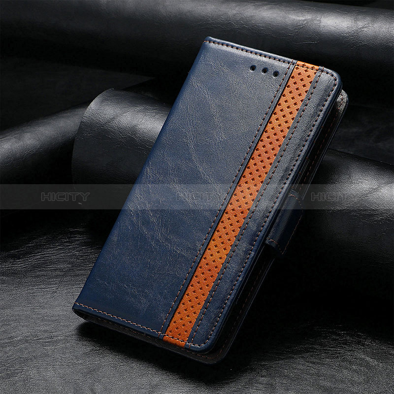Custodia Portafoglio In Pelle Cover con Supporto S10D per Xiaomi Poco F4 5G Blu