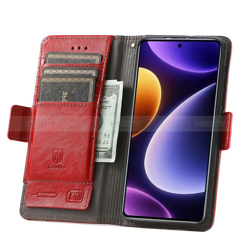 Custodia Portafoglio In Pelle Cover con Supporto S10D per Xiaomi Poco F5 5G