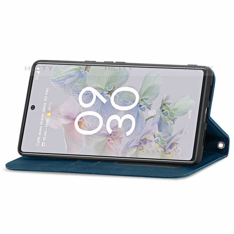 Custodia Portafoglio In Pelle Cover con Supporto S12D per Google Pixel 6a 5G