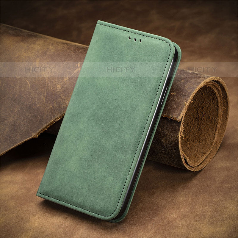 Custodia Portafoglio In Pelle Cover con Supporto S12D per Google Pixel 6a 5G Verde