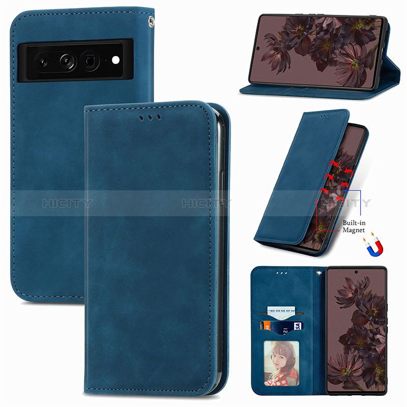 Custodia Portafoglio In Pelle Cover con Supporto S12D per Google Pixel 7 Pro 5G