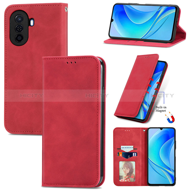 Custodia Portafoglio In Pelle Cover con Supporto S12D per Huawei Enjoy 50