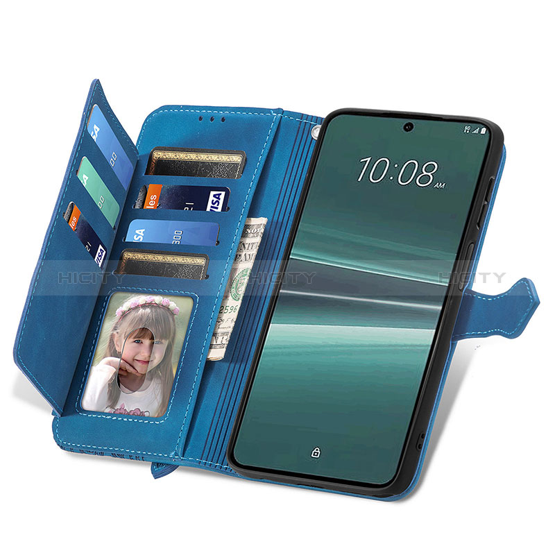 Custodia Portafoglio In Pelle Cover con Supporto S14D per HTC U23 5G