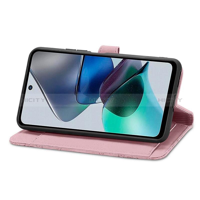 Custodia Portafoglio In Pelle Cover con Supporto S14D per Motorola Moto G13