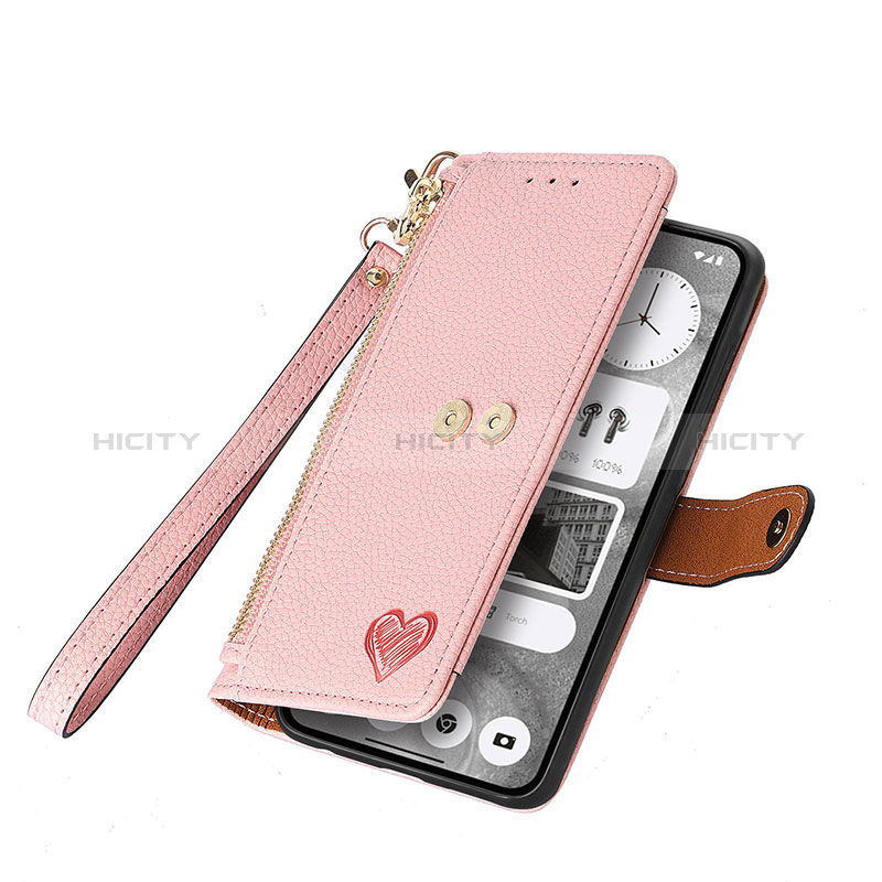 Custodia Portafoglio In Pelle Cover con Supporto S15D per Nothing Phone 2