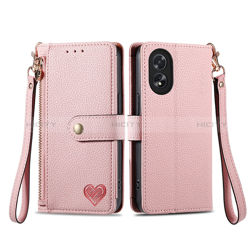 Custodia Portafoglio In Pelle Cover con Supporto S15D per Oppo A58 4G