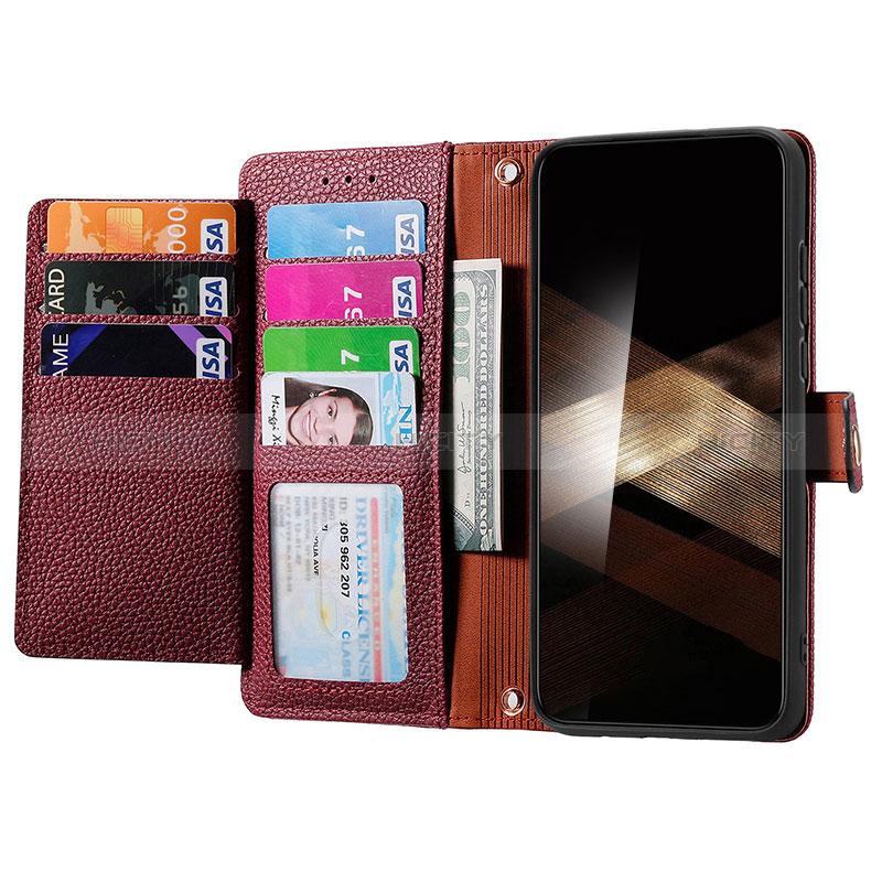 Custodia Portafoglio In Pelle Cover con Supporto S15D per Samsung Galaxy S24 5G