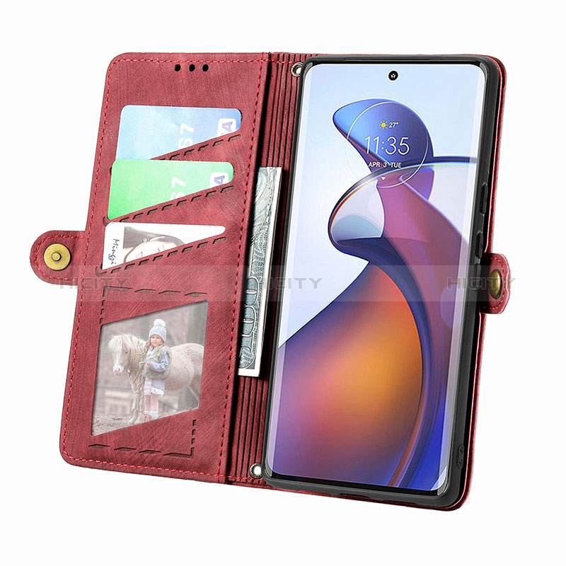 Custodia Portafoglio In Pelle Cover con Supporto S17D per Motorola Moto Edge 30 Pro 5G