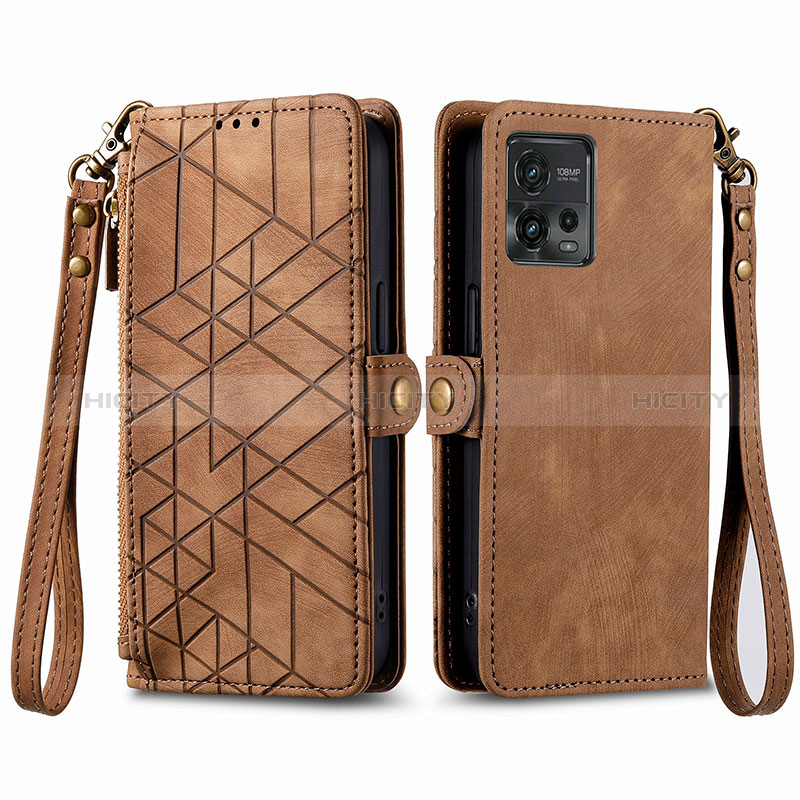 Custodia Portafoglio In Pelle Cover con Supporto S17D per Motorola Moto G72