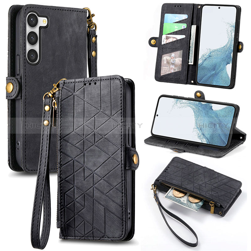 Custodia Portafoglio In Pelle Cover con Supporto S17D per Samsung Galaxy S23 5G