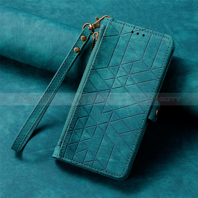 Custodia Portafoglio In Pelle Cover con Supporto S18D per Huawei Mate 60 Verde