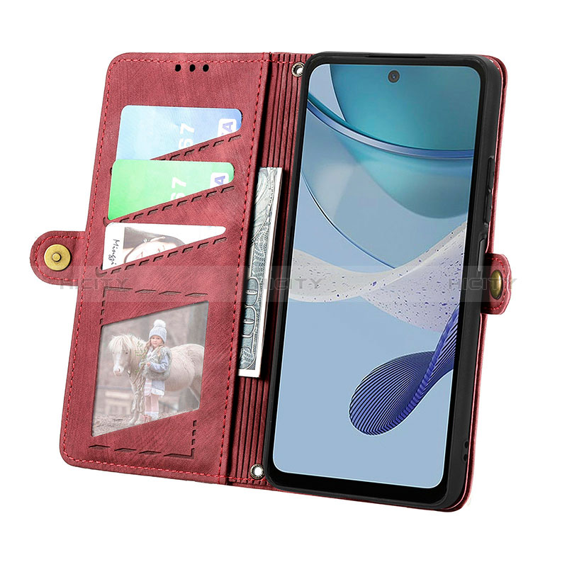 Custodia Portafoglio In Pelle Cover con Supporto S18D per Motorola Moto G53 5G