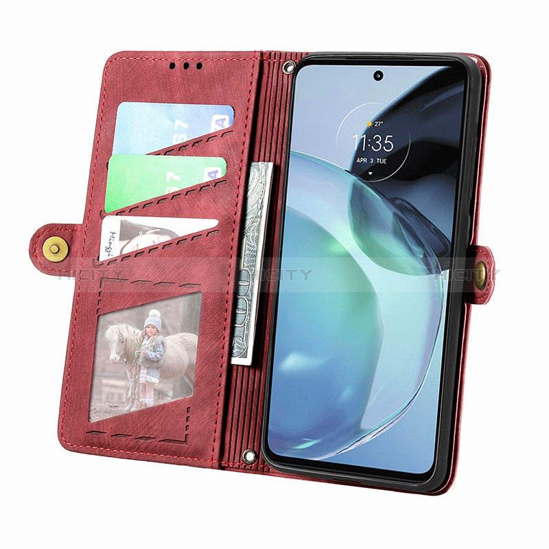 Custodia Portafoglio In Pelle Cover con Supporto S18D per Motorola Moto G72