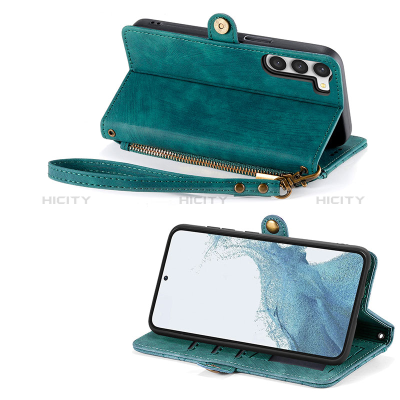 Custodia Portafoglio In Pelle Cover con Supporto S18D per Samsung Galaxy S22 5G