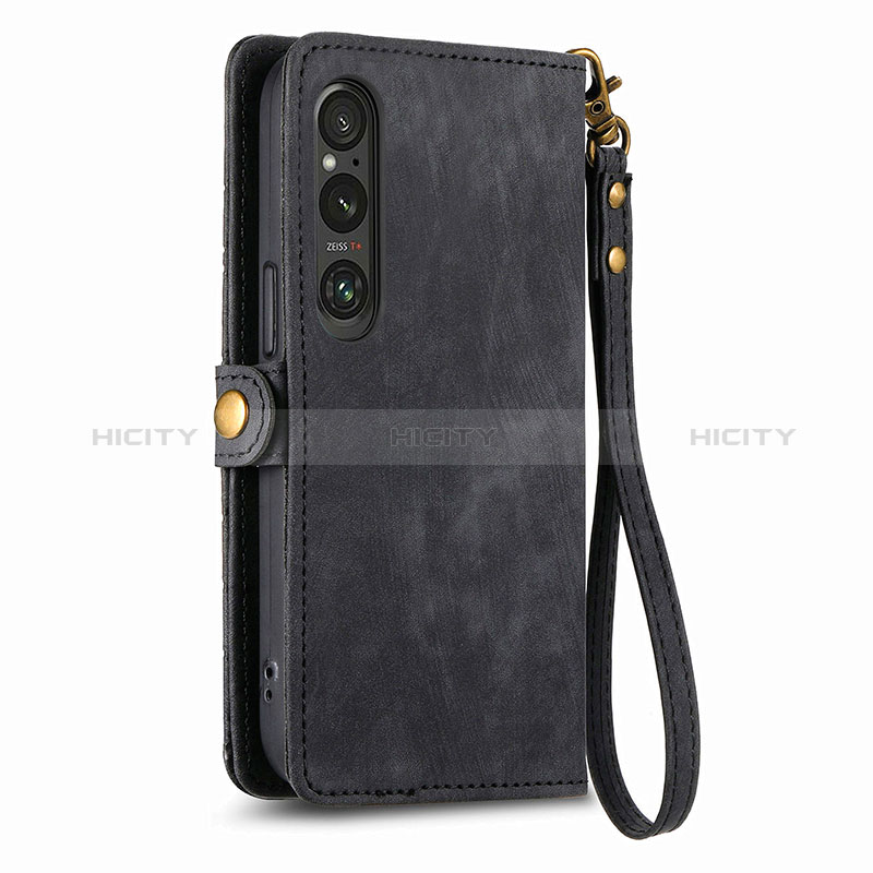 Custodia Portafoglio In Pelle Cover con Supporto S18D per Sony Xperia 1 V