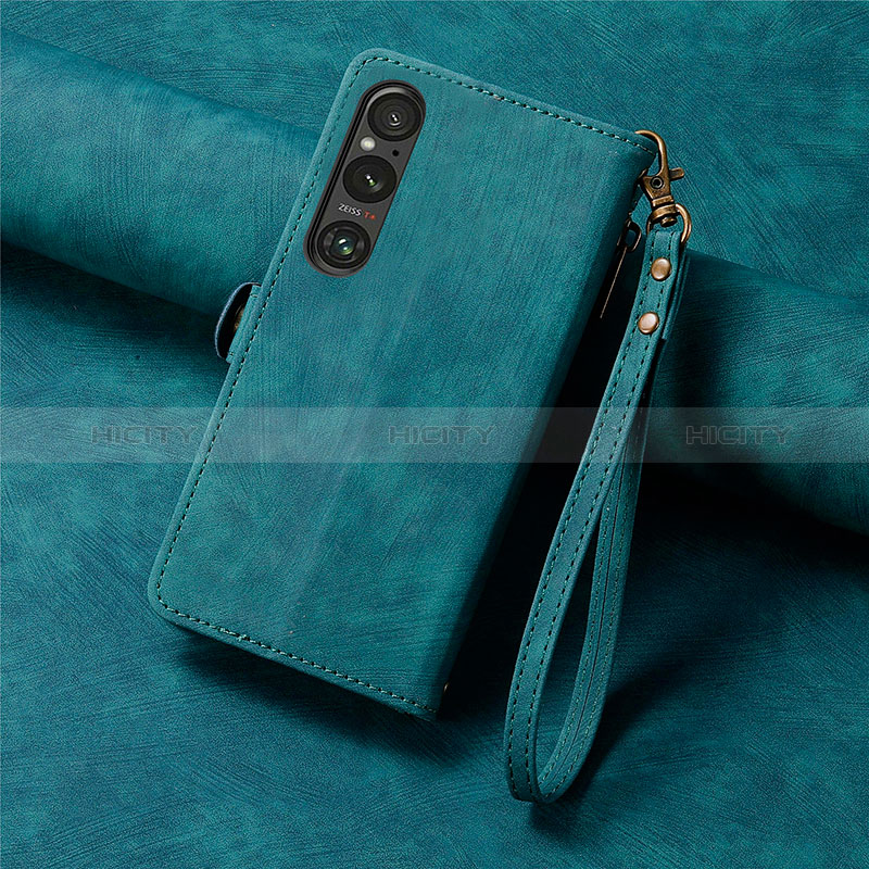 Custodia Portafoglio In Pelle Cover con Supporto S18D per Sony Xperia 1 V