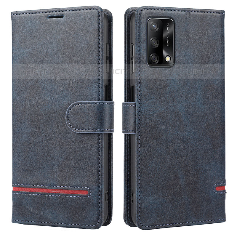 Custodia Portafoglio In Pelle Cover con Supporto SY1 per Oppo Reno6 Lite Blu