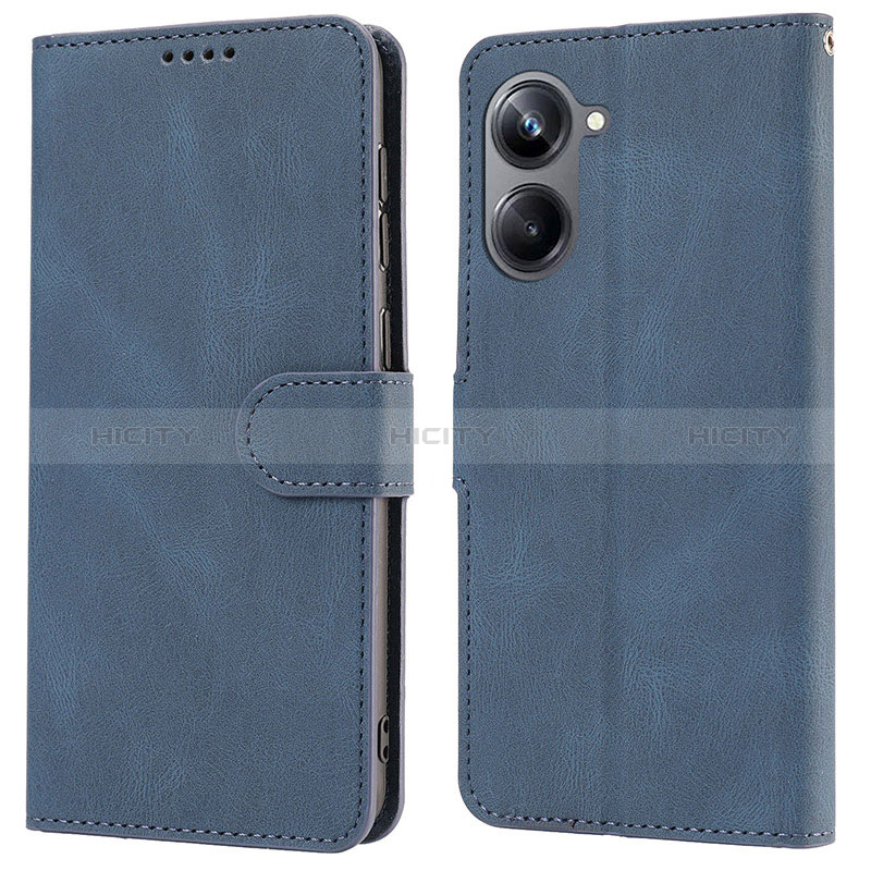 Custodia Portafoglio In Pelle Cover con Supporto SY1 per Realme 10 Pro 5G Blu