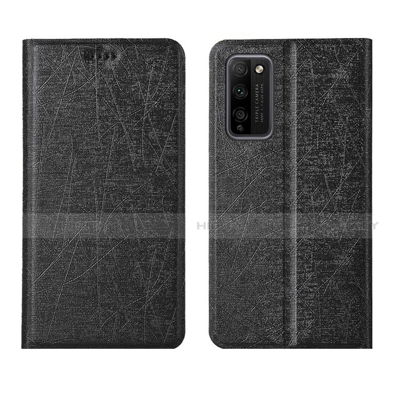 Custodia Portafoglio In Pelle Cover con Supporto T01 per Huawei Honor 30 Lite 5G Nero