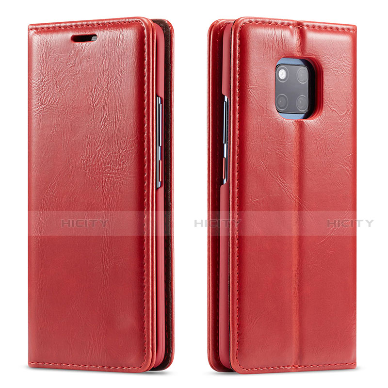 Custodia Portafoglio In Pelle Cover con Supporto T01 per Huawei Mate 20 Pro Rosso