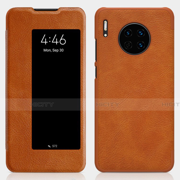 Custodia Portafoglio In Pelle Cover con Supporto T01 per Huawei Mate 30 5G Arancione