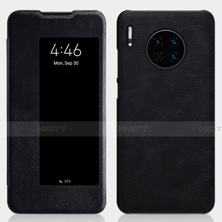 Custodia Portafoglio In Pelle Cover con Supporto T01 per Huawei Mate 30 Nero