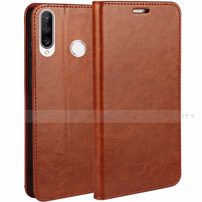 Custodia Portafoglio In Pelle Cover con Supporto T01 per Huawei Nova 4e Arancione