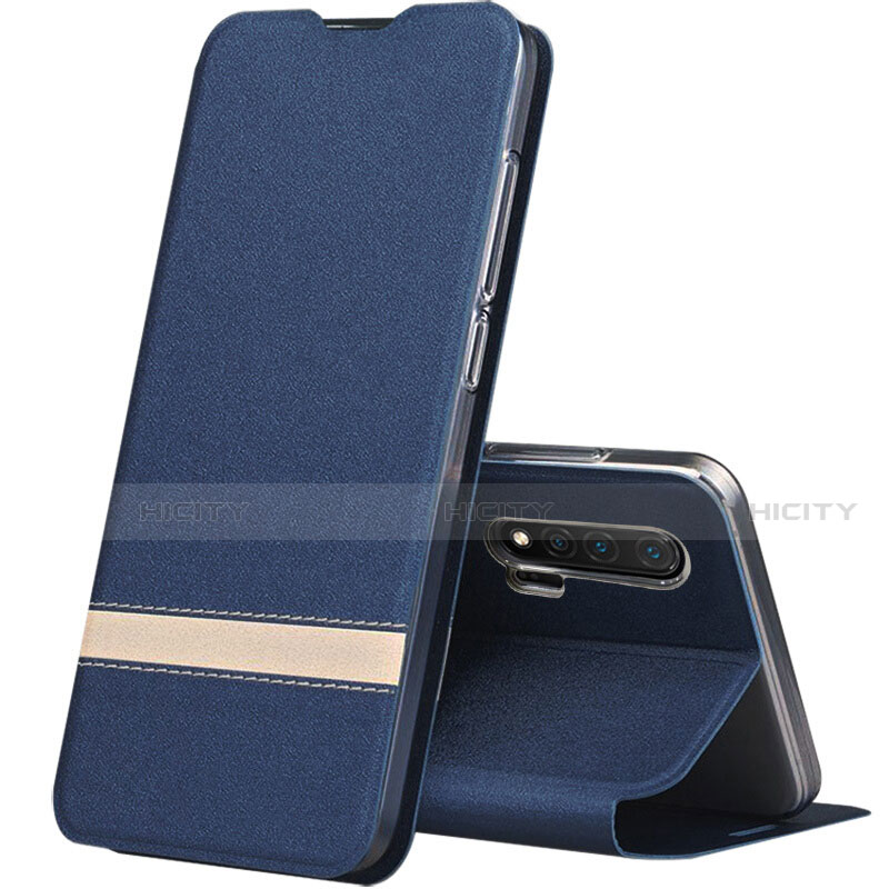 Custodia Portafoglio In Pelle Cover con Supporto T01 per Huawei Nova 6 5G Blu