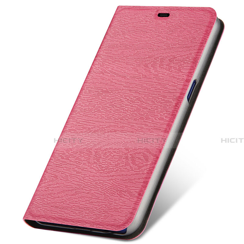 Custodia Portafoglio In Pelle Cover con Supporto T01 per Oppo K1 Rosa